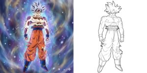 Coloriage Sangoku Ultra Instinct ft