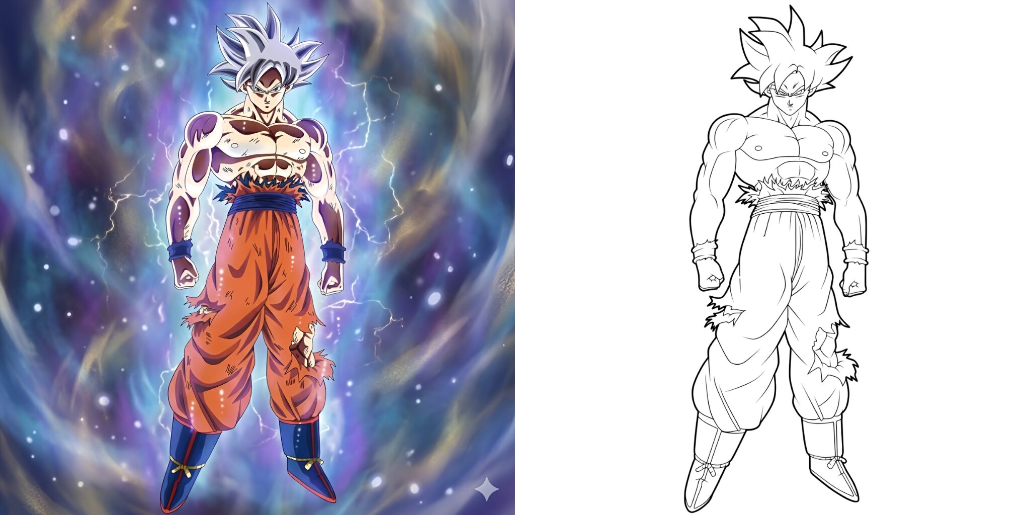 Coloriage Sangoku Ultra Instinct ft