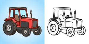 Coloriage Tracteur Facile ft