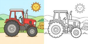 Coloriage Tracteur ft