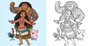 Coloriage Vaiana et ses Amis ft