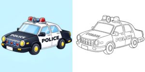 Coloriage Voiture Police ft