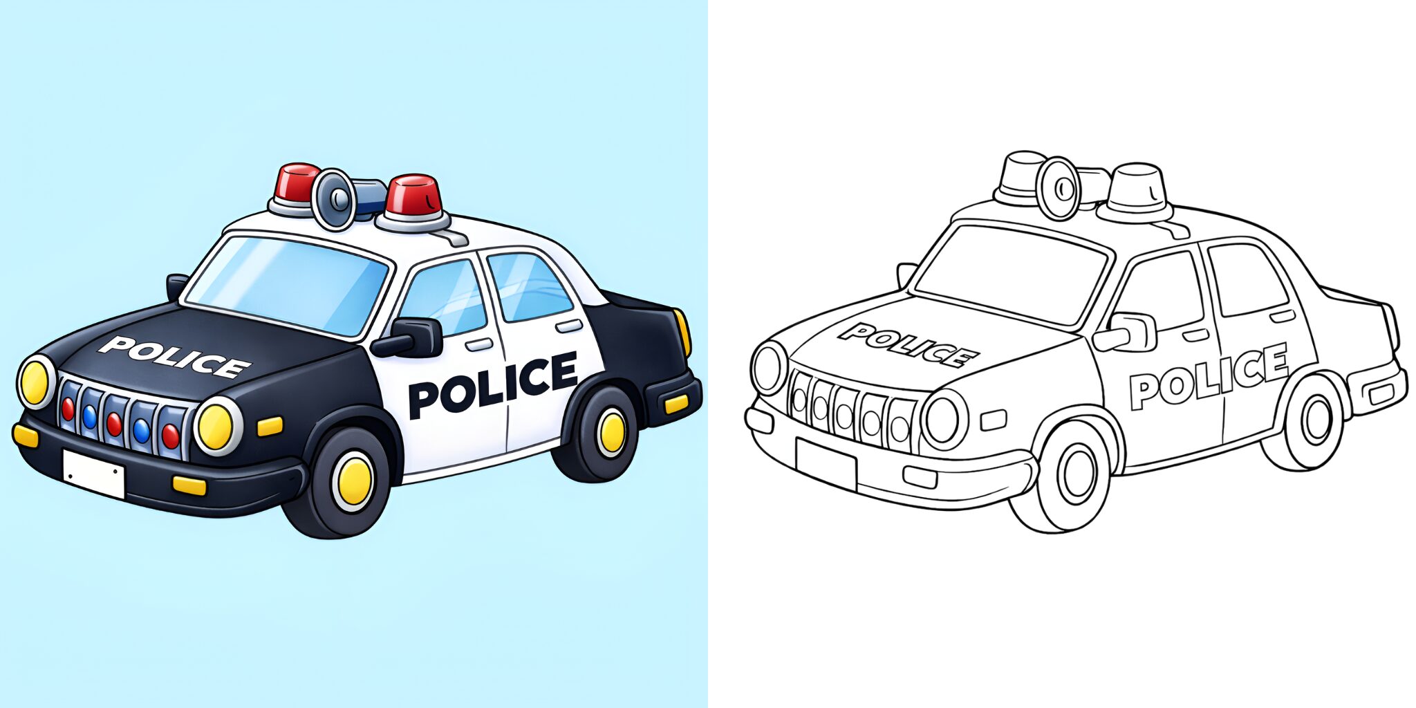 Coloriage Voiture Police ft