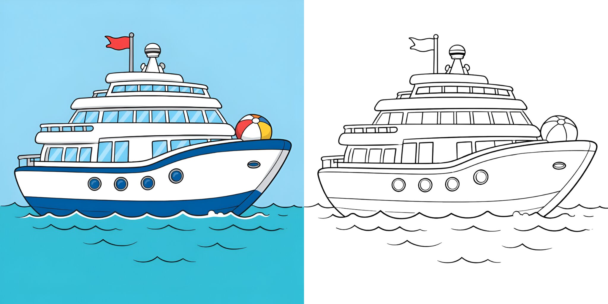 Coloriage de yachts ft