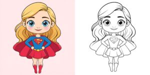 Coloriage super héros pour les filles ft