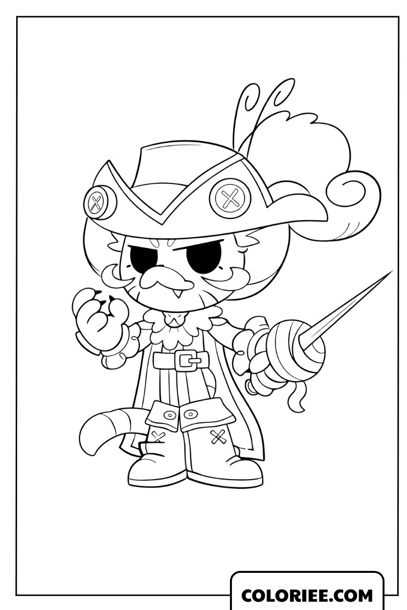 Dessin de Kit avec un look élégant et des accessoires de mode