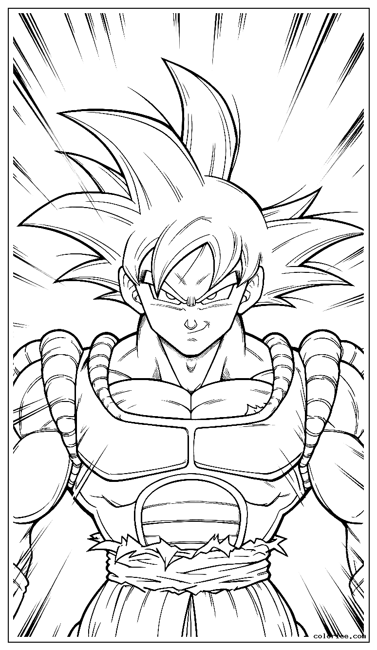 Goku transforming into Ultra Instinct with divine aura surrounding him