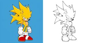 coloriage super sonic ft