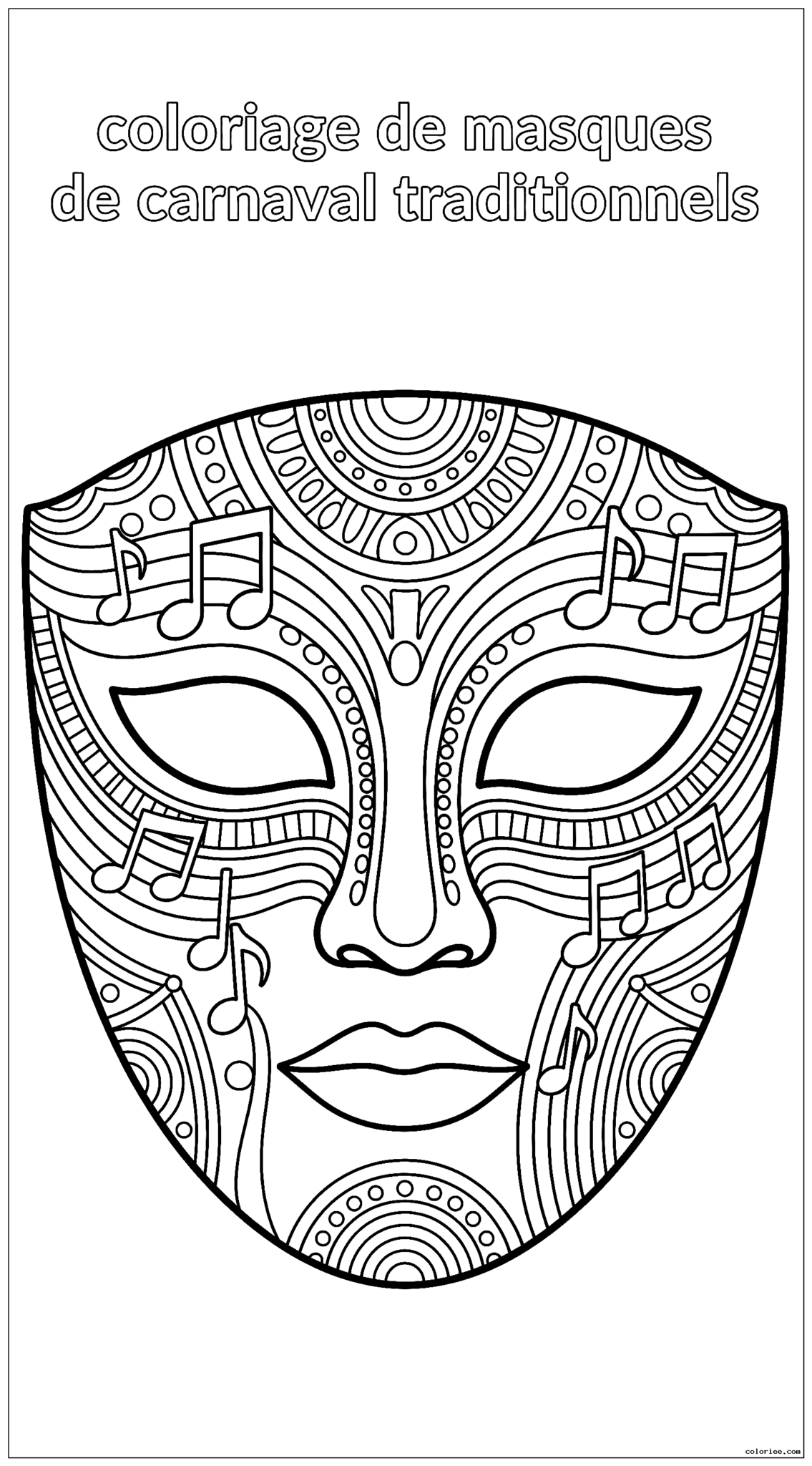Masques Carnaval Coloriernull