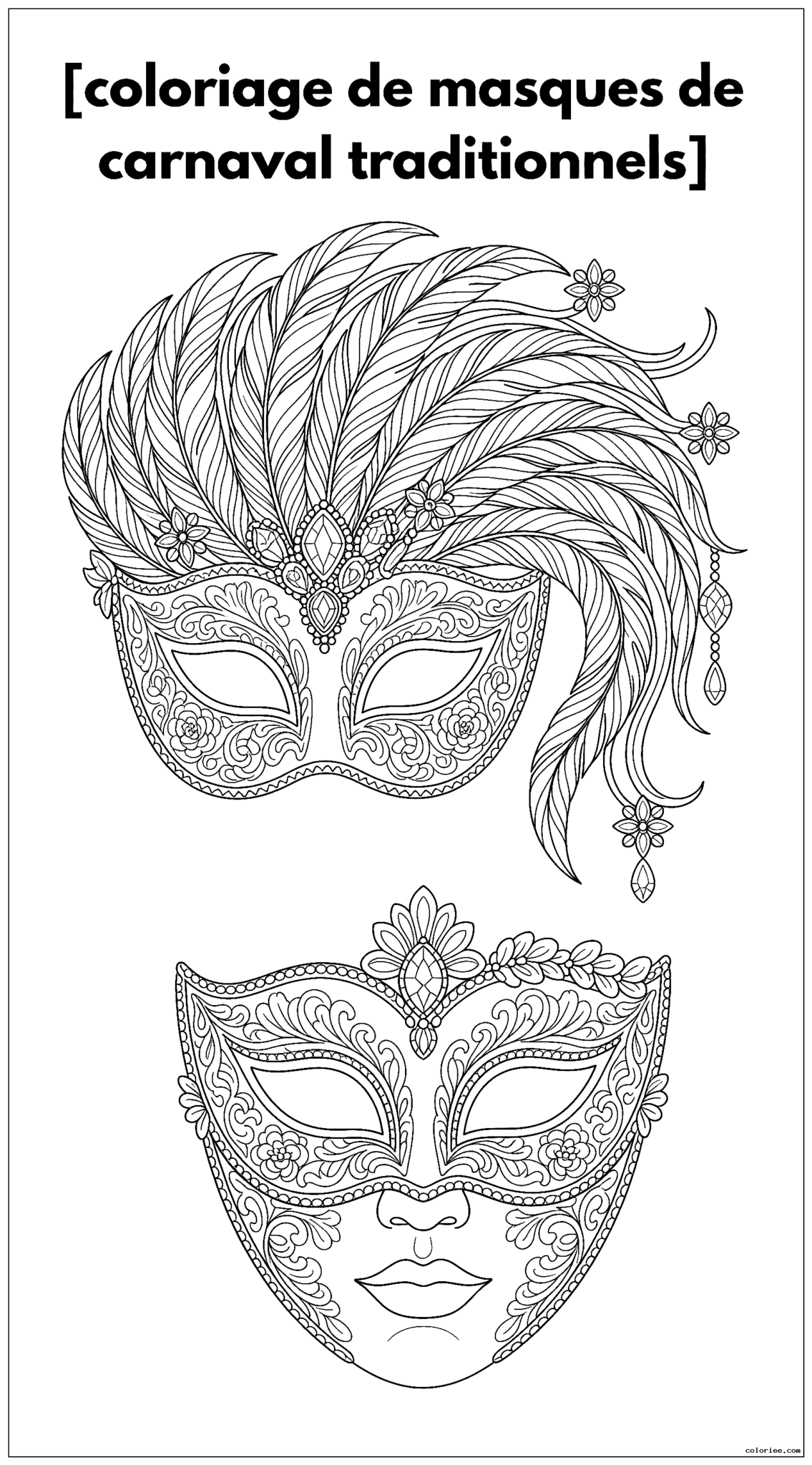 Masques Carnaval Coloriernull