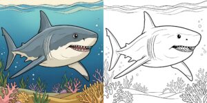 Coloriage Requin ft